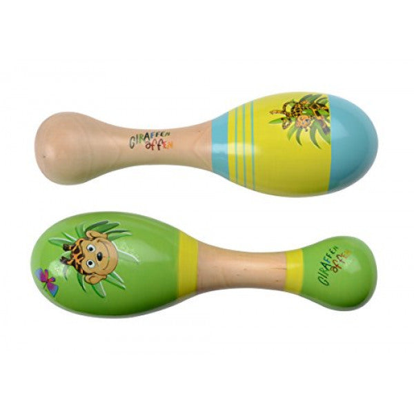 Beluga-Giraffe Maraca sortiert 20cm Giraffen Affen 2er Set