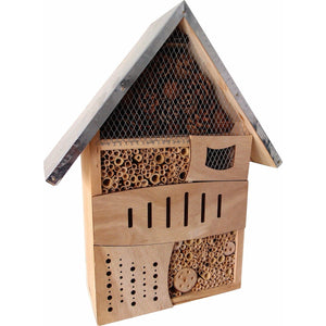 Insektenhotel, Bienen Hotel, Holz Stahlblech XXL, Insekten Bau Insekten Haus  Wildbienen Haus