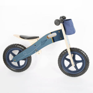 Personalisiertes Laufrad Blau,(Name incl.) Kinder Rad, Holz Laufrad, Roller für Kinder Kinderspielzeug Tragegurt