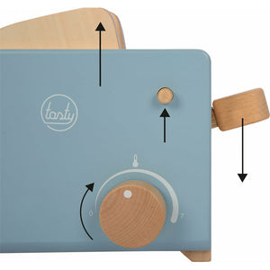 Toaster-Set Kinderspielzeug Holz Küchenspielzeug Toaster ab 3 Jahren Geschirr - spielzeug-opa