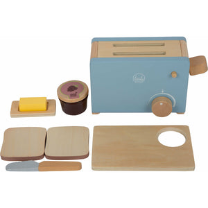Toaster-Set Kinderspielzeug Holz Küchenspielzeug Toaster ab 3 Jahren Geschirr - spielzeug-opa