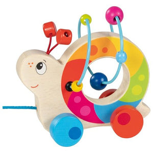 Nachziehtier aus Holz Schnecke Kinderspielzeug Holzspielzeug Kinder ab 1 Jahr - Spielzeug Opa