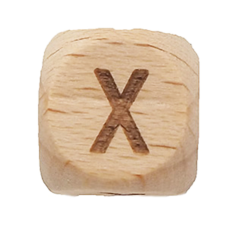 Holzbuchstaben Buche 12mm gelasert A-Z Großbuchstaben Perlen