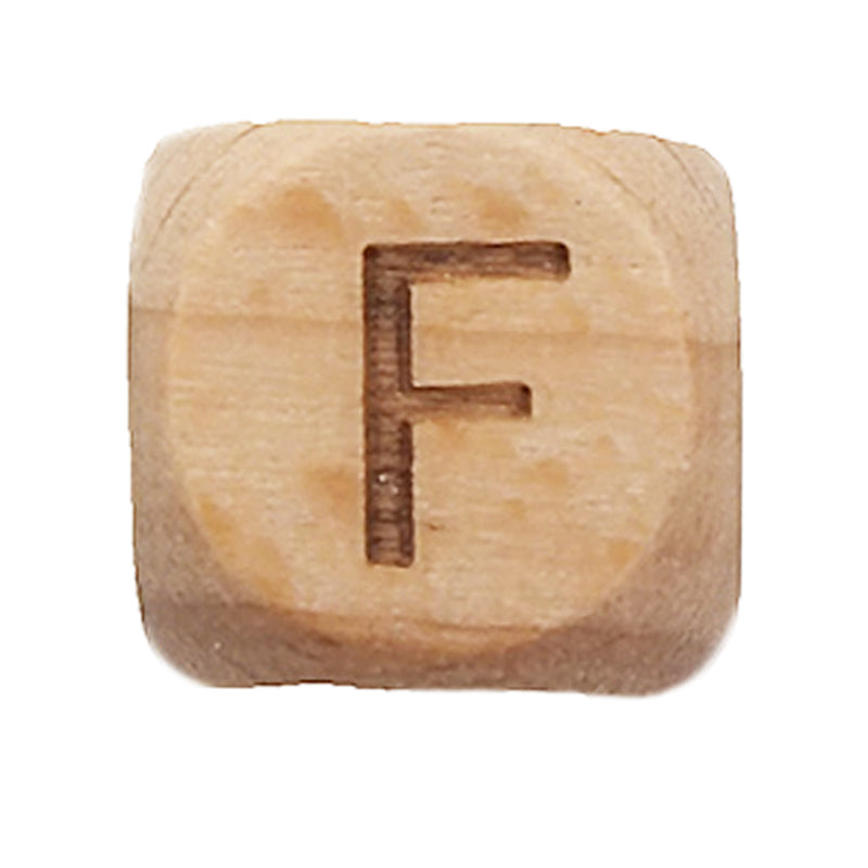 Holzbuchstaben Buche 12mm gelasert A-Z Großbuchstaben Perlen