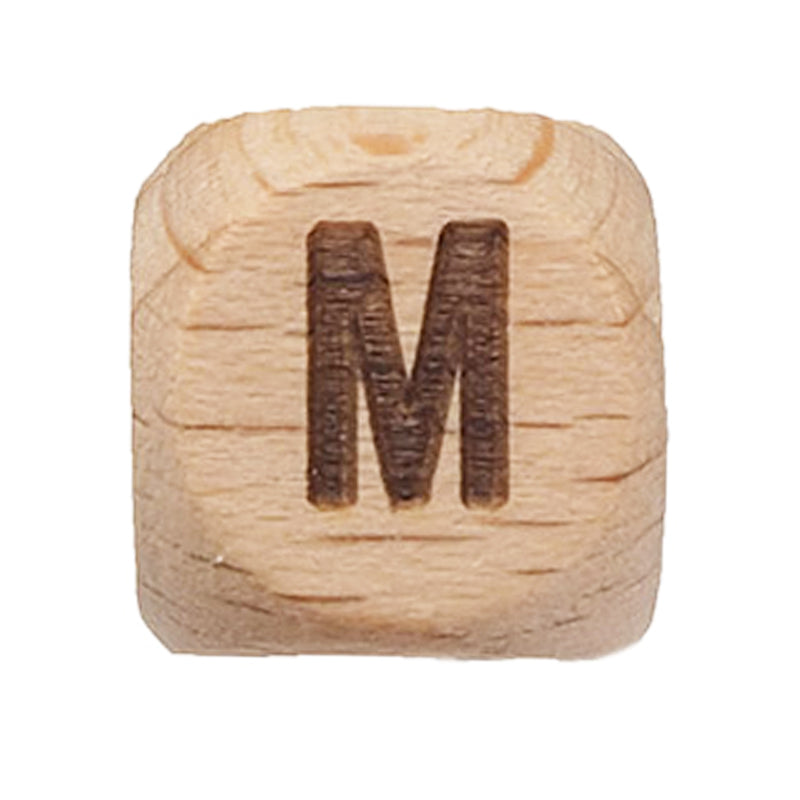Holzbuchstaben Buche 12mm gelasert A-Z Großbuchstaben Perlen