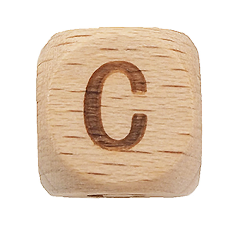 Holzbuchstaben Buche 12mm gelasert A-Z Großbuchstaben Perlen