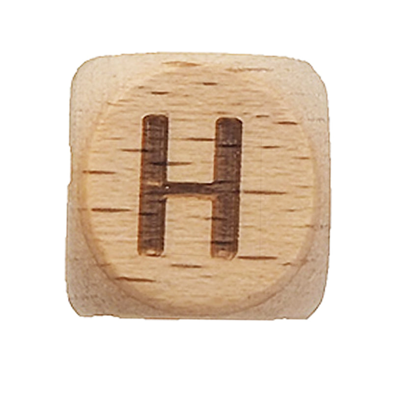 Holzbuchstaben Buche 12mm gelasert A-Z Großbuchstaben Perlen
