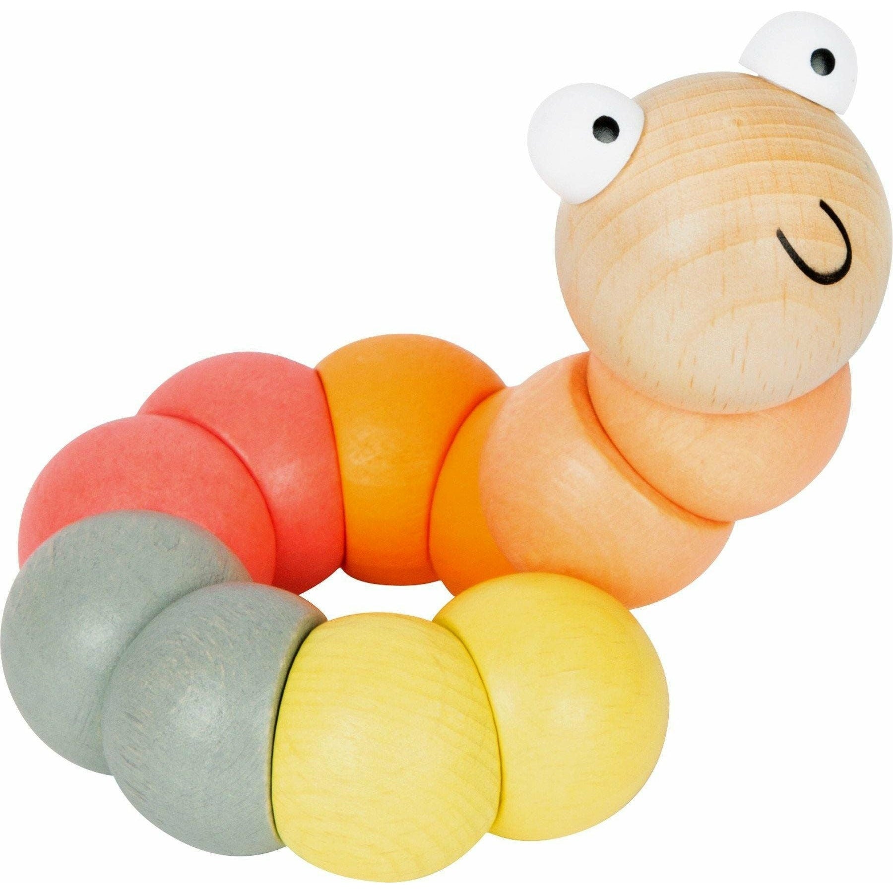 2 Stück Set Holzspielzeug Biege Raupen Kinder Spielzeug Holzspielzeug in zwei modernen Farbausführungen. Ab 12 Monate.