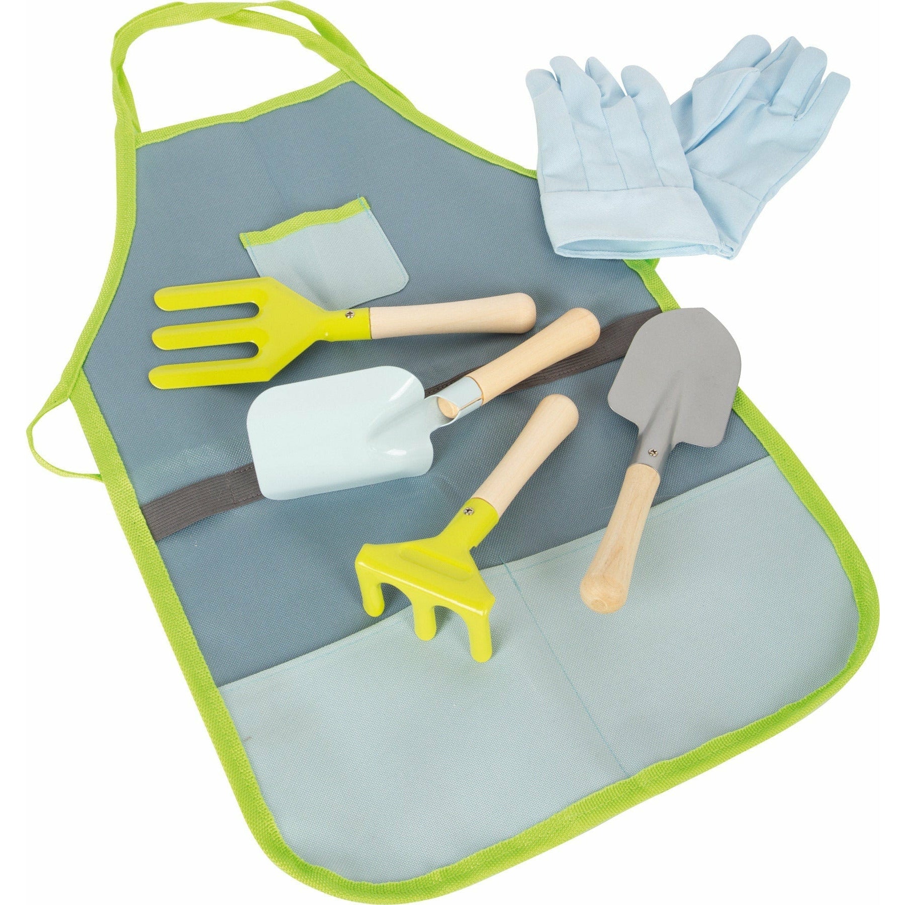 Gartenschürze mit Gartenwerkzeug Kinderspielzeug Gartengeräte Sandspielzeug Spielzeug 6 Teiliges Set