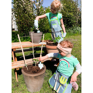 Gartenschürze mit Gartenwerkzeug Kinderspielzeug Gartengeräte Sandspielzeug Spielzeug 6 Teiliges Set