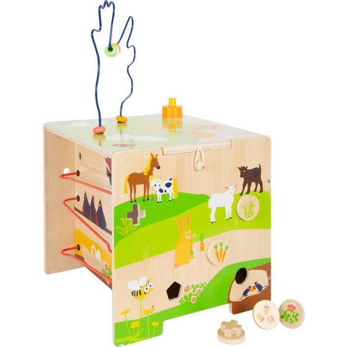 Personalisierter Motorik Würfel XXXL  Bauklötze Lernspiel  Würfel Holzspielzeug Kinderspielzeug ca. 42 x 37 x 62 cm, Spielhöhe ca. 35 cm