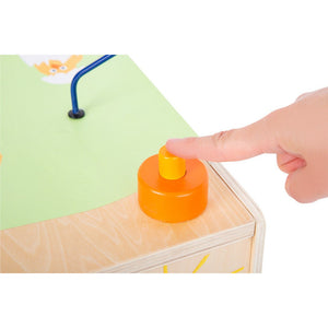 Personalisierter Motorik Würfel XXXL Bauklötze Lernspiel Würfel Holzspielzeug Kinderspielzeug ca. 42 x 37 x 62 cm, Spielhöhe ca. 35 cm