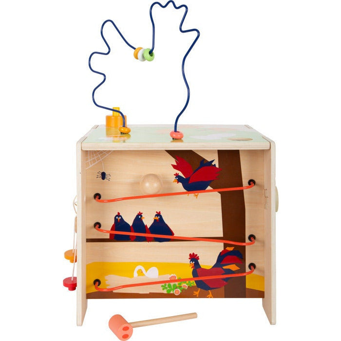 Personalisierter Motorik Würfel XXXL  Bauklötze Lernspiel  Würfel Holzspielzeug Kinderspielzeug ca. 42 x 37 x 62 cm, Spielhöhe ca. 35 cm