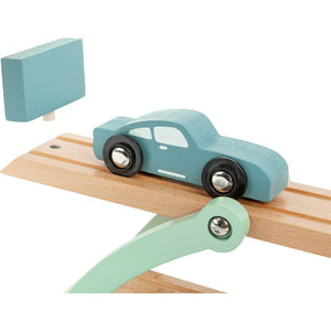 Holz LKW Spielzeug Truck Holzspielzeug LKW mit Auto Spielzeug Autotransporter LKW Spiele Autos aus Holz Pastell Farben. Kinder ab 3 Jahren