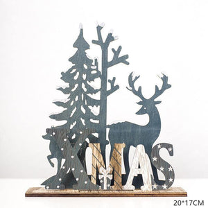 Holz Hirsch Deko Weihnachten Herbst Dekoration Geschenk Holz Spielzeug ca.: 20x17cm Tischdeko