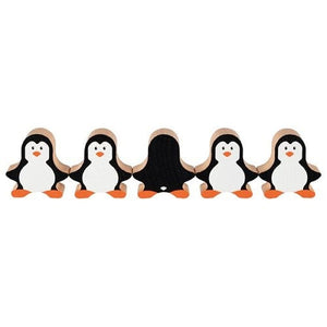 Stapelfiguren Pinguine Holzspielzeug Pinguin Kinderspielzeug ab 2 Jahren Motorik Spiel aus Holz Bunt