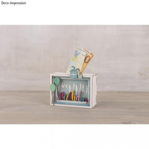 Spardose Holz 3D Geschenkbox Birthday, FSCMixCred, 11, 5x8, 5x5cm, 14 -teilig Bausatz, Box 1Set, natur liebe