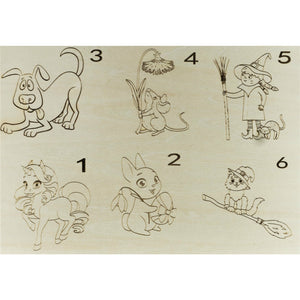 Frühstücksbrettchen Personalisierung mit Beschriftung Holz Laser mit Name Bild Holz Brett Geschenk 220 x 120 x 10 mm (LxBxH)