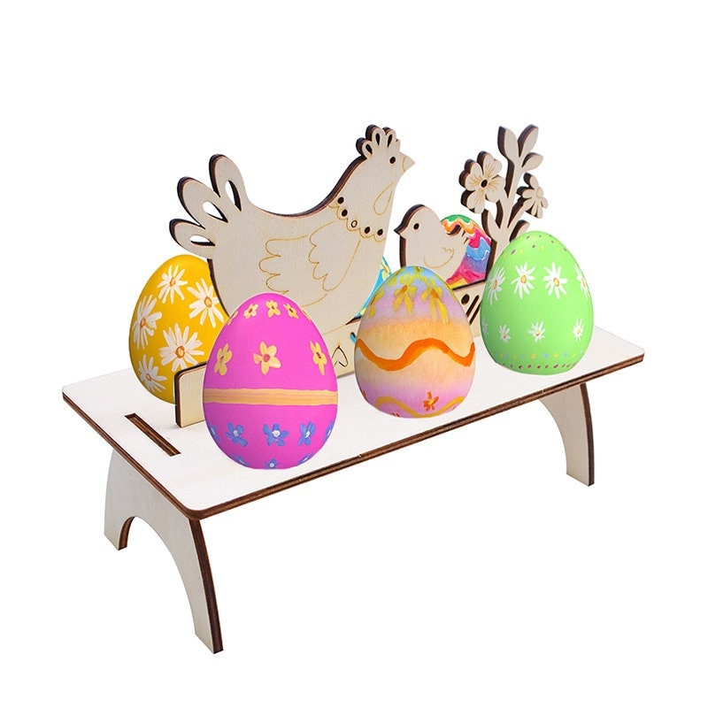 Ostern Eierbecher Hühner Ostern Halter aus Holz für Ostereier. Stecksatz zum bemalen.