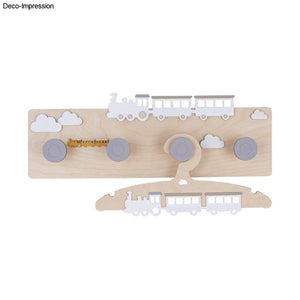 Kinder Personalisiert Kleiderbügel Holz Eisenbahn Kleiderbügel zum bemalen Basteln ca. 19,8x14cm