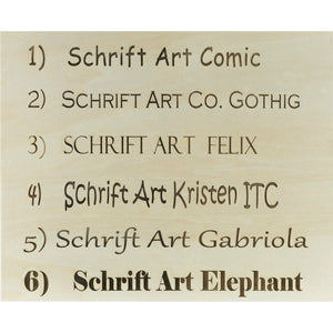 Frühstücksbrettchen Personalisierung mit Beschriftung Holz Laser mit Name Bild Holz Brett Geschenk 220 x 120 x 10 mm (LxBxH)