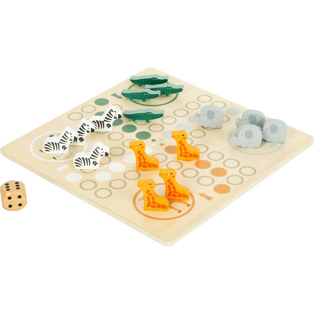 Personalisiertes gelasert Brettspiel (ähnlich Mensch ärgere dich nicht) Safari Tiere Holzspielzeug