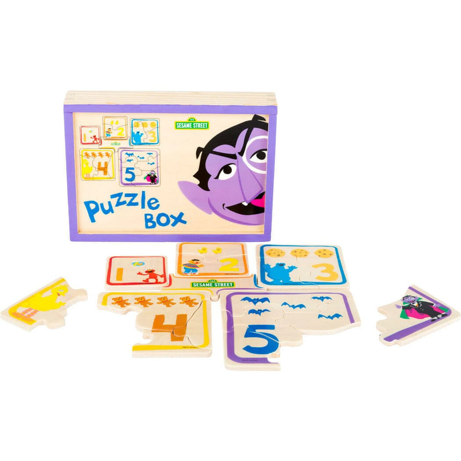 small foot Holz Puzzle spielzeug SESAMSTRASSE Puzzle-Box Graf Zahl