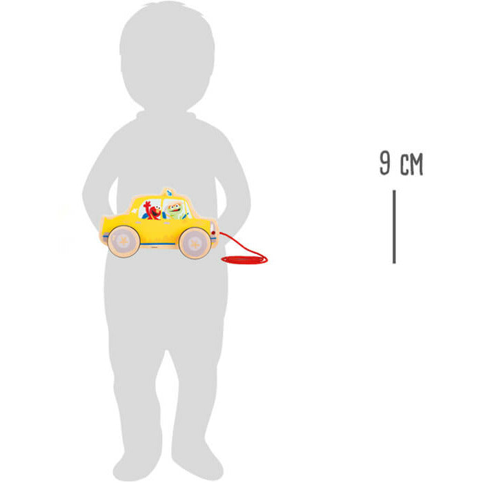 Sesamstrasse Zieh Auto Taxi Holzspielzeug Kinderspielzeug ab 1 Legler - spielzeug-opa