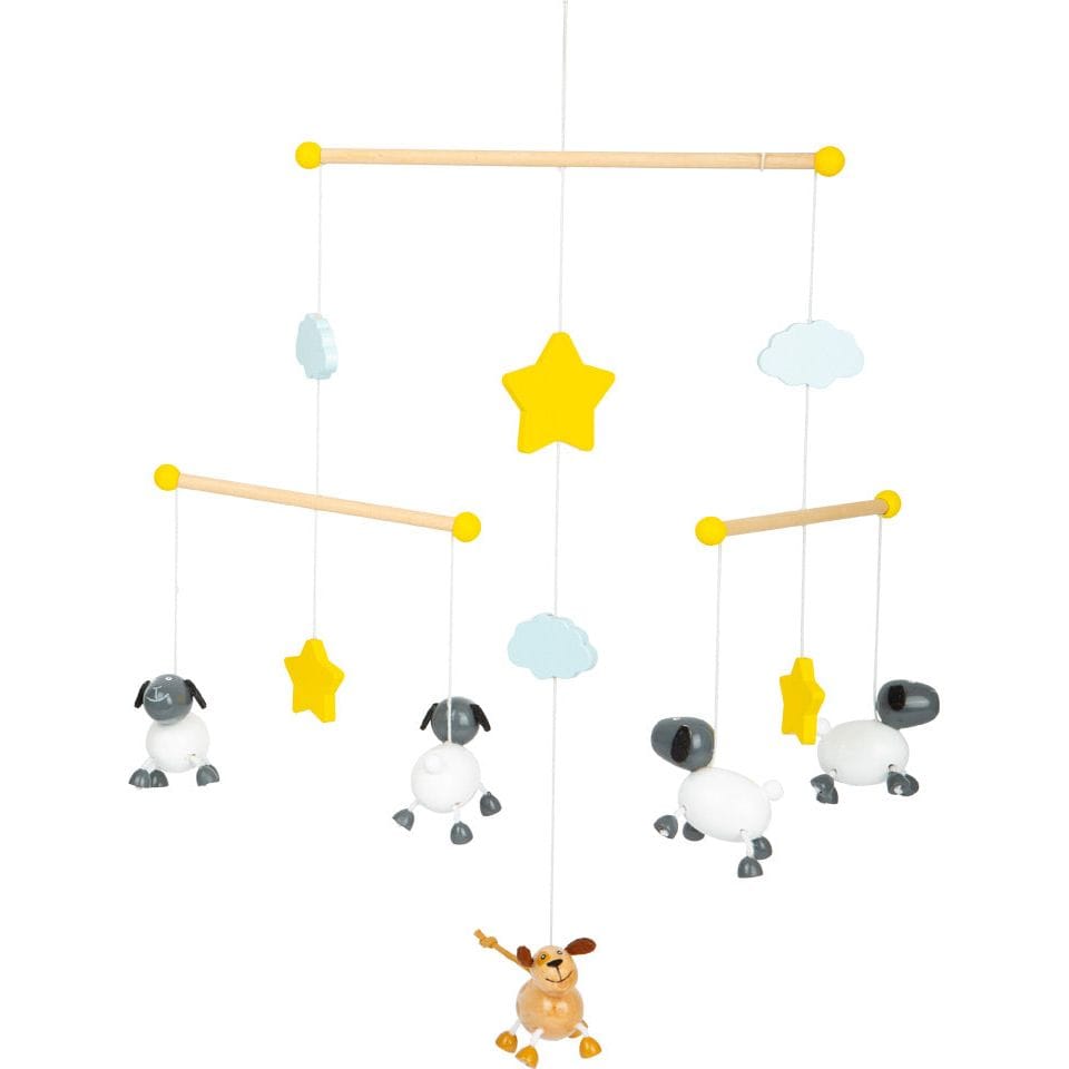 small foot Mobile Schafe Mobile Traumschäfchen Holz Mobile mit Schafen und Hund