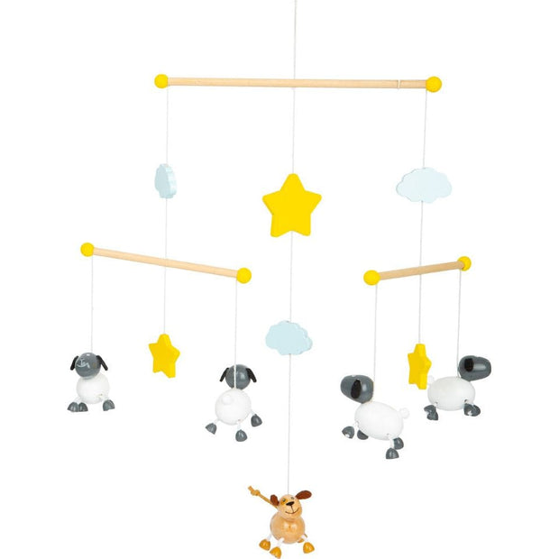small foot Mobile Schafe Mobile Traumschäfchen Holz Mobile mit Schafen und Hund
