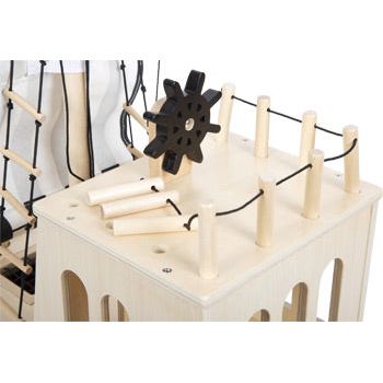 XXL Piratenschiff aus Holz Kinderspielzeug Pirat Holzschiff