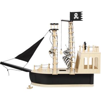 XXL Piratenschiff aus Holz Kinderspielzeug Pirat Holzschiff