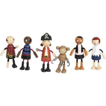 small foot by Legler Biegepuppen Piraten small foot Biegepuppen Piraten Figuren Spielzeug Puppen Piraten Set ab 3 Jahren