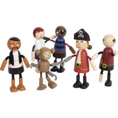 small foot by Legler Biegepuppen Piraten small foot Biegepuppen Piraten Figuren Spielzeug Puppen Piraten Set ab 3 Jahren