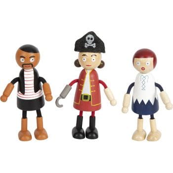 small foot by Legler Biegepuppen Piraten small foot Biegepuppen Piraten Figuren Spielzeug Puppen Piraten Set ab 3 Jahren