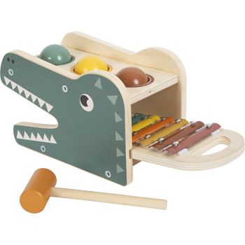 Personalisierbar small foot Klopfspiel mit Xylophon „Safari“ – aus Holz,(ab 12 Monaten)