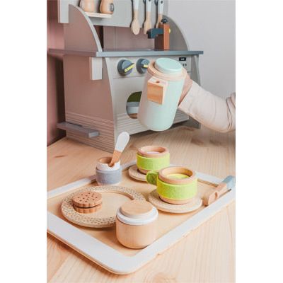 smallfoot Personalisierbare Kaffee- und Teeset Kinderküche Kinder Holzspielset