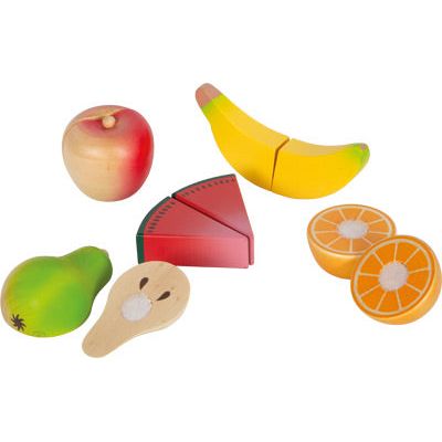 small foot Holzspielzeug Schneide-Set Obst und Gemüse Kinder ab 2 Jahren Kaufladen