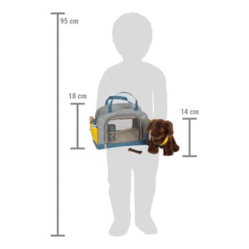 small foot Kleinkind Spielzeug Tierarzt small foot Personalisierbar Hund mit Tasche und Pflege-Set ab 2 Jahren