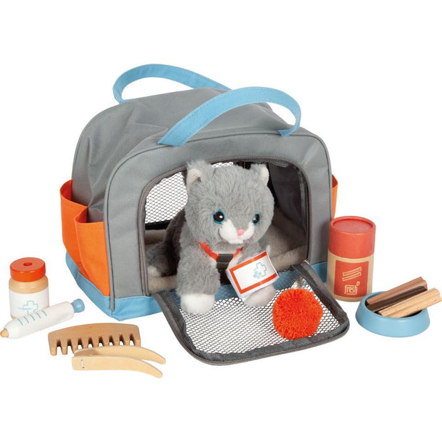 Personalisierbares  small foot  Katze mit Tasche und Pflege-Set Ab 2 Jahren