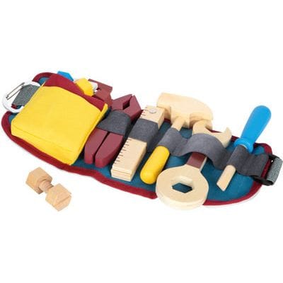 small foot by Legler Baby & Kleinkind small foot Personalisierbarer Werkzeuggürtel Holzspielzeug ab 3 Jahren
