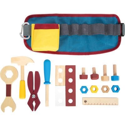 small foot by Legler Baby & Kleinkind small foot Personalisierbarer Werkzeuggürtel Holzspielzeug ab 3 Jahren