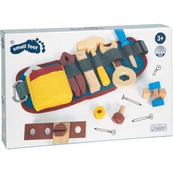 small foot by Legler Baby & Kleinkind small foot Personalisierbarer Werkzeuggürtel Holzspielzeug ab 3 Jahren