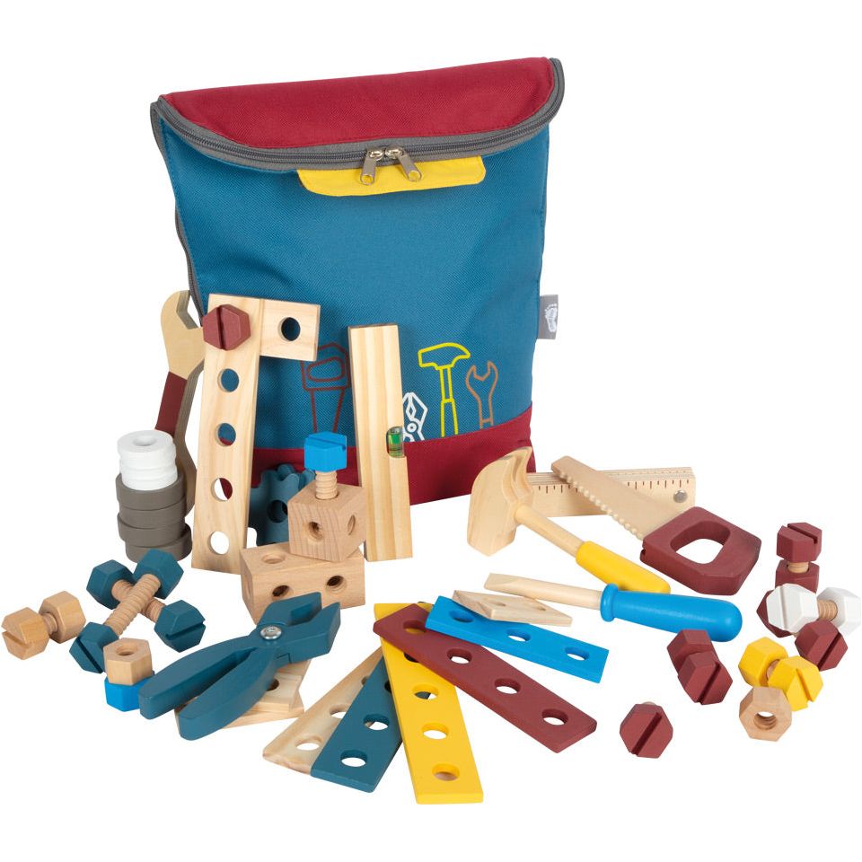 small foot Werkzeugrucksack Holzspielzeug ab 3 Jahren