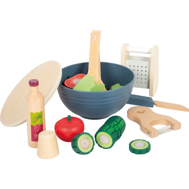 small foot by Legler Baby & Kleinkind Ohne Name smallfoot Personalisierbars Schneide-Set Salat „fresh“ Kinderholzspielset