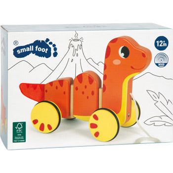 Personalisierter small foot Nachzieh Dino Holz ab 12 Monaten