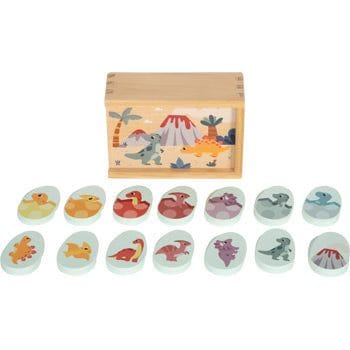 small foot Baby & Kleinkind Personalisierbares small foot Memo Holzspielzeug Dino ab 2 Jahren