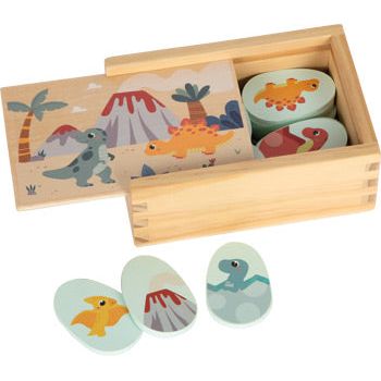 Personalisierbares small foot Memo Holzspielzeug Dino ab 2 Jahren