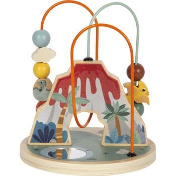 small foot Kleinkind Spielzeug small foot Motorikschleife „Dino“ Schiebespiel Holzspielzeug ab 12 Monaten
