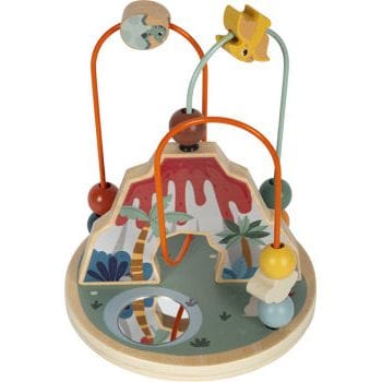 small foot Kleinkind Spielzeug small foot Motorikschleife „Dino“ Schiebespiel Holzspielzeug ab 12 Monaten